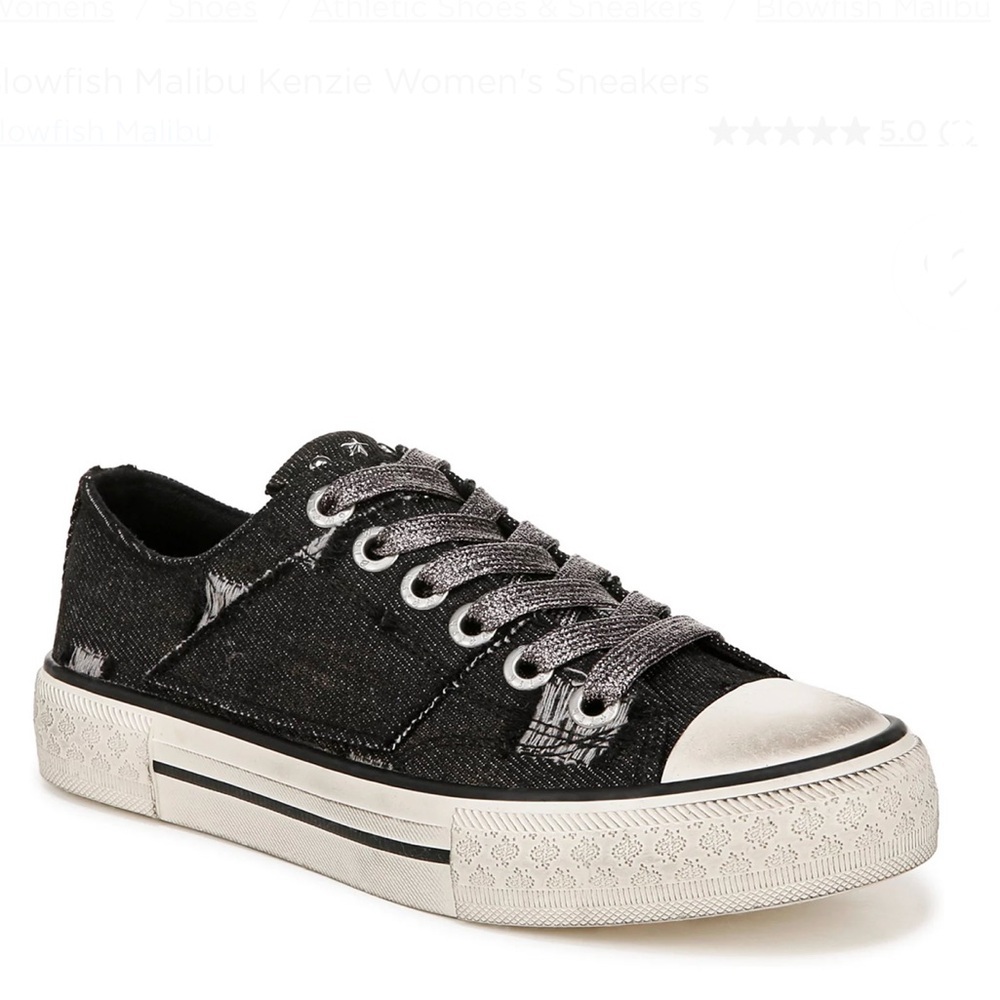 Blowfish NEW Malibu Kenzie Grunge Sneakers Metallic Laces Studs Distressed Shoes